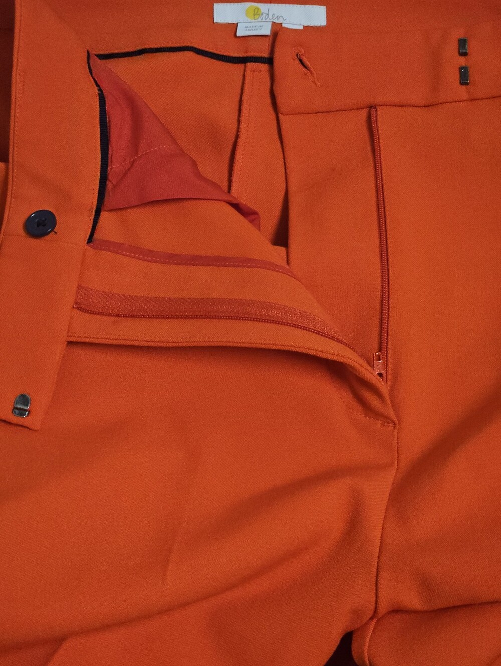 BODEN BI STRETCH HIGH RISE LONG FLARED TROUSERS 12 LONG - Picture 6 of 7